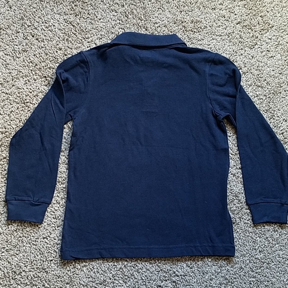 Navy long sleeve polo, boys size 6-7, Old Navy - Picture 4 of 4